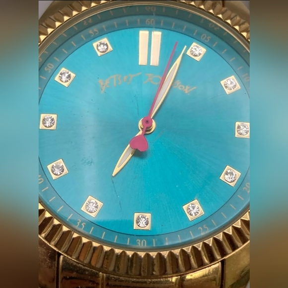 Betsey Johnson Designer Blue Gold Designer Watch main image 5